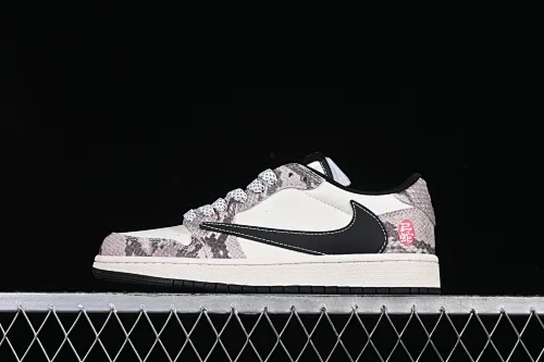 All categories Air Jordan Jordan series basketball shoes Air Jordan 1 Low High-end customized low-top sneakers Travis Scott x Fragment Design x Air Jordan 1 Low OG SP AJ1 Joe 1 Year of the Snake Limited Gray and white snake scales Low-top cultural and casual sneakers XX3318-518